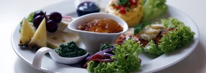 Her et eksempel på en brunch tallerken hos os